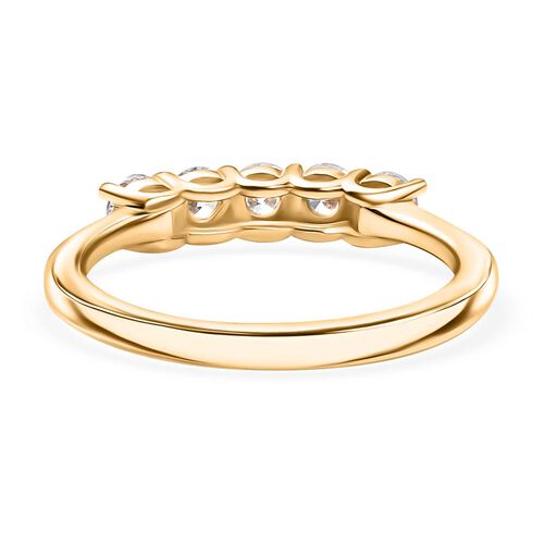 LUXURIANT DIAMOND - Lab Grown Diamant SI-GH Ring 925 Silber 750 Gelbgold Vermeil (Größe 17.00) ca. 0,50 ct image number 5