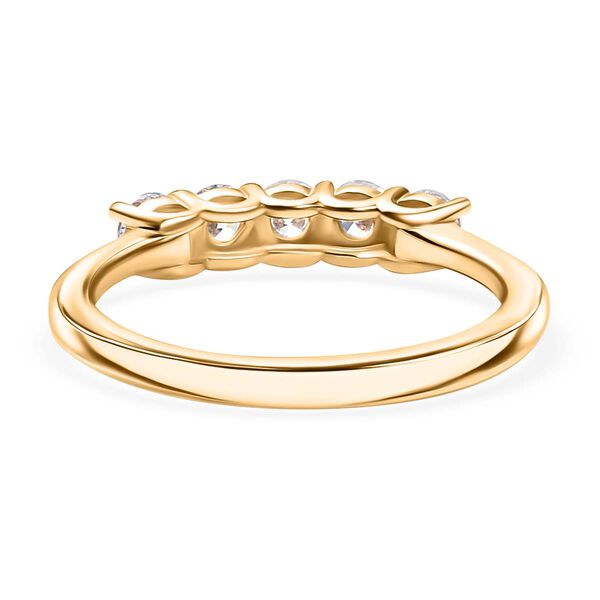 LUXURIANT DIAMOND - Lab Grown Diamant SI-GH Ring 925 Silber 750 Gelbgold Vermeil (Größe 20.00) ca. 0.50 ct image number 5