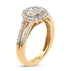 Diamant Ring, 925 Silber vergoldet  ca. 0,50 ct image number 4