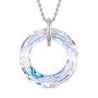 J Francis gefertigt mit SWAROVSKI AB Swarovski Kristall Anhänger mit Kette ca. 45 cm, 925 Silber Platin, 925 Silber rhodiniert