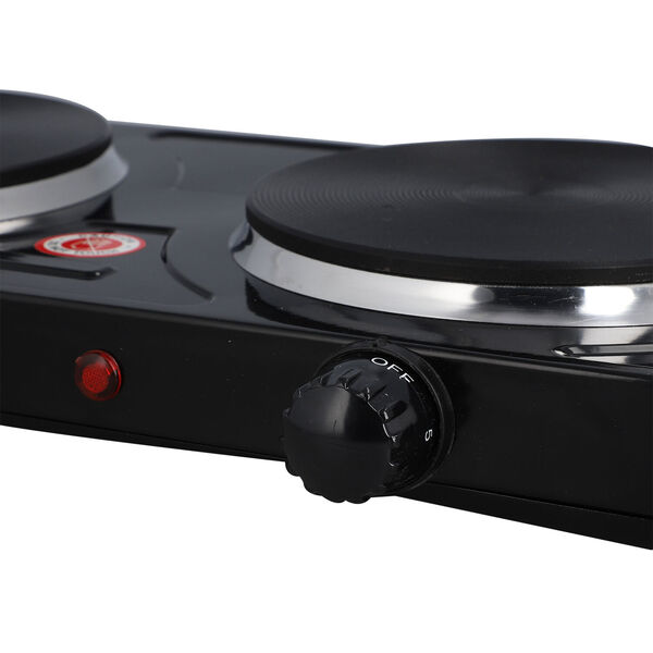 HOMESMART: Doppelkochplatte, 2000 Watt, Schwarz image number 5