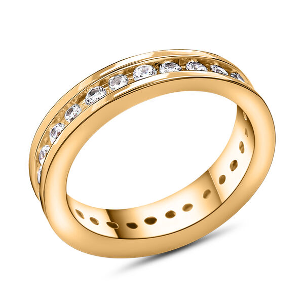 Lustro Stella - Weißer Zirkonia-Ring, 925 Silber vergoldet ca. 0,54 ct image number 3