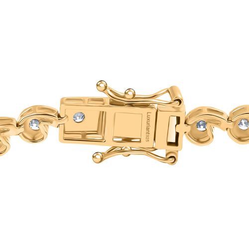 LUXURIANT DIAMOND- SI Labor Diamant 19cm Armband, 925 Silber 750 Gelbgold Vermeil - 2,51 ct. image number 3