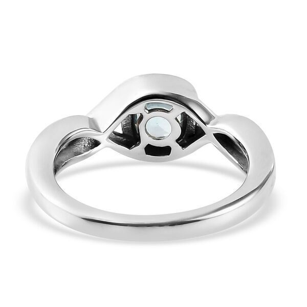 Kambodschanischer blauer Zirkon Ring 925 Silber platiniert  ca. 0,91 ct image number 6