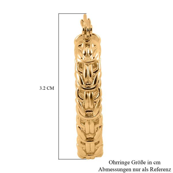 Reiner Edelstahl IP-GelbbeschichtungOhrringe ca. 16,00g image number 5