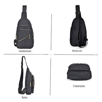 Brusttasche, RFID Schutz, schwarz