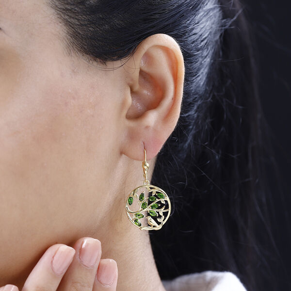 Natürliche Chromdiopsid-Ohrringe - 1,87 ct. image number 3