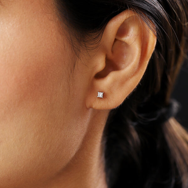 RHAPSODY Prinzessinnen-Schliff VS EF Diamant-Ohrringe - 0,20 ct. image number 3