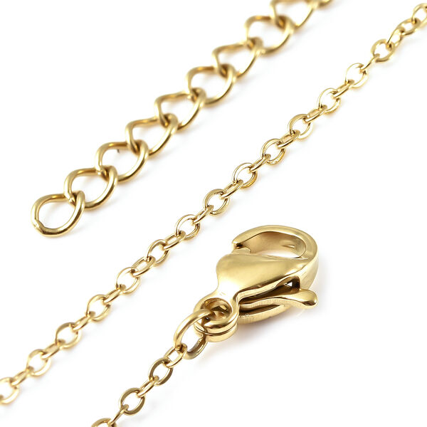 Wei&szlig;e Perlmutt-Halskette, 40 cm, Edelstahl image number 6