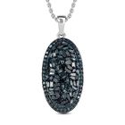 Blauer Diamant Schmuckset 925 Silber rhodiniert ca. 1,00 ct.