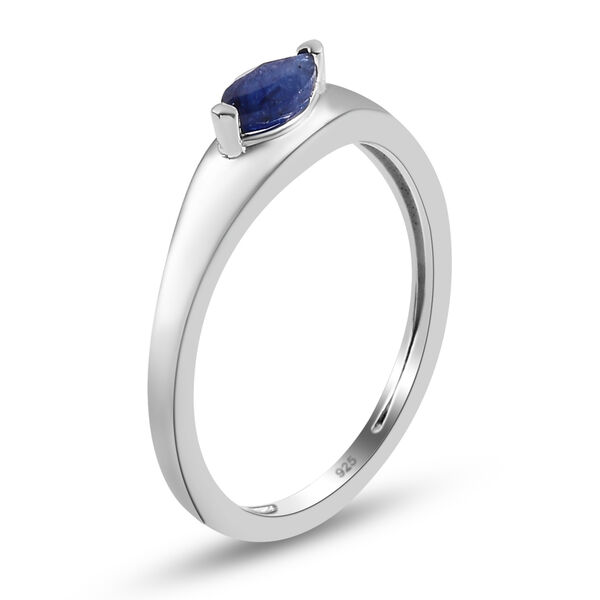 Masoala Saphir-Ring, (Fissure gef&uuml;llt), 925 Silber image number 5