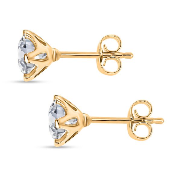 D'Joy Moissanit Ohrringe, 925 Silber 750 Gelbgold Vermeil - 1,75 ct. image number 4