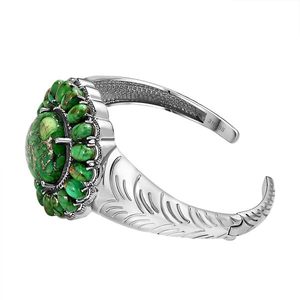Grüner Türkis-Armreif, 19 cm - 42,01 ct. image number 4
