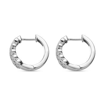 88 Facetten Moissanit-Ohrringe, 925 Silber platiniert ca. 0,77 ct