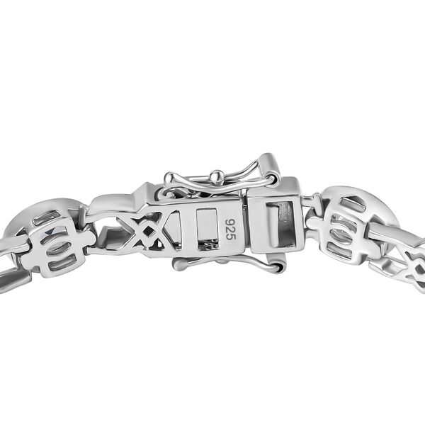 AA Aquamarin, Wei&szlig;er Zirkon Armband ca. 19 cm 925 Silber rhodiniert ca. 4,82 ct. image number 3