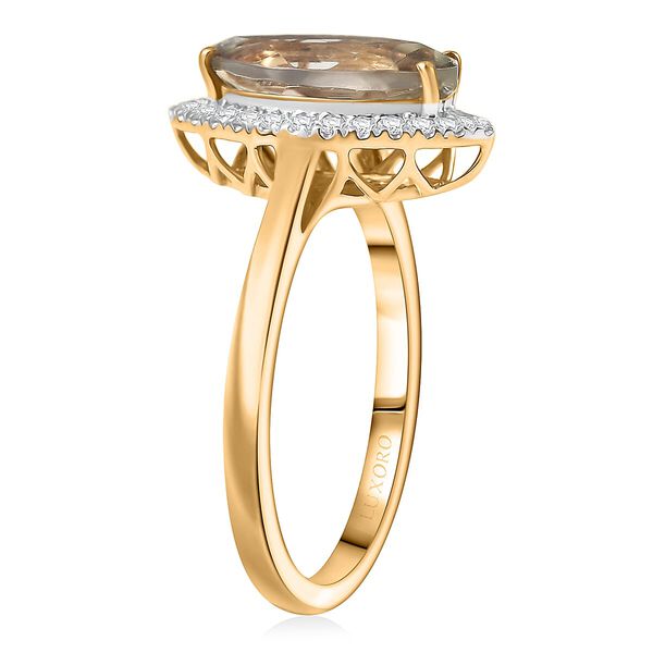 AAA Turkizit, Weißer Diamant Ring 585 Gold (Größe 17.00) ca. 2,25 ct image number 3