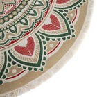 Handgewebter Teppich aus 100 % Baumwolle, 150 cm Durchmesser, Mandala Mehrfarbig image number 4
