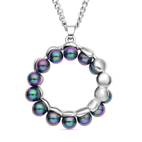 Tahiti Muschelkernperlen-Anhänger mit Kette, silberfarben ca. 26,00 ct image number 0