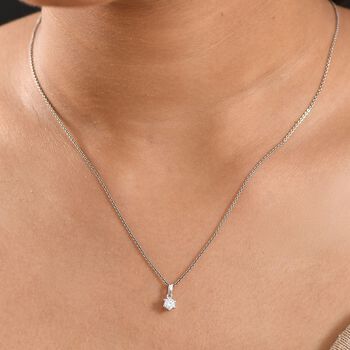 Moissanit Anh&auml;nger 925 Silber rhodiniert ca. 0.23 ct