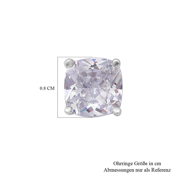 Künstliche Diamant-Ohrringe, 925 Silber Rhodium Überzug ca. 3,50 ct image number 4