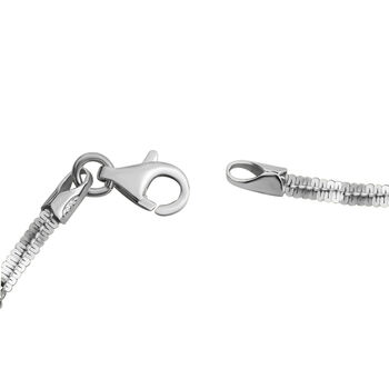 Diamantschliff Rockkette Armband 19cm in rhodiniertem Silber