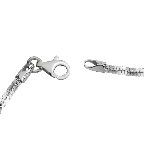 Diamantschliff Rockkette Armband 19cm in rhodiniertem Silber image number 3