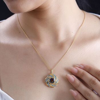 Nebel Quarz und Neon Apatit Anh&auml;nger - 3,76 ct.