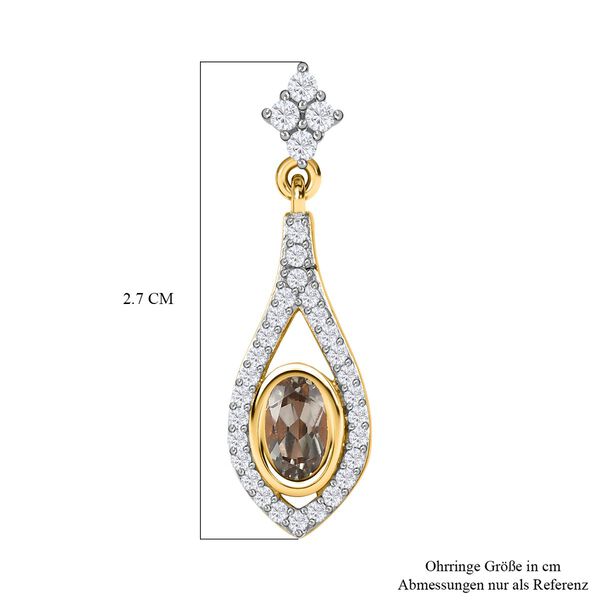 AAA Turkizit und Zirkon Ohrringe - 2,89 ct. image number 5