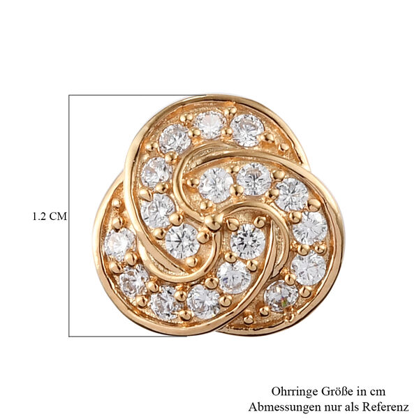 Simulierte Diamant-Knoten-Ohrstecker in Goldton image number 5