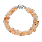 Citrin Armband ca. 19 cm 925 Silber rhodiniert ca. 120.00 ct