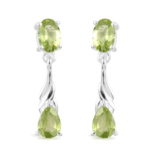 Nat&uuml;rlicher Peridot Ohrh&auml;nger 925 Silber ca. 1,88 ct&nbsp;