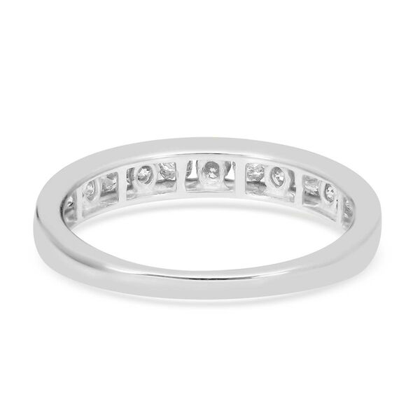 Diamant Half Eternity-Ring, SGL zertifiziert I2-I3 G-H, 375 Wei&szlig;gold  ca. 0,50 ct image number 5
