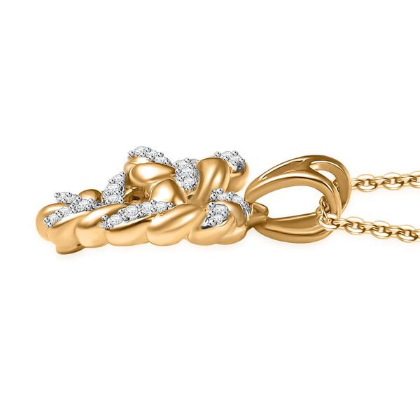 GP Amore Kollektion - 2er-Set weißer Diamant und blauer Saphir Anhänger mit 50cm Kette image number 4