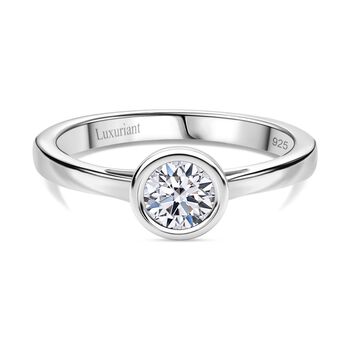 LUXURIANT SGL zertifizierter SI-GH Labor Diamant Ring, 925 Silber rhodiniert - 0,50 ct.