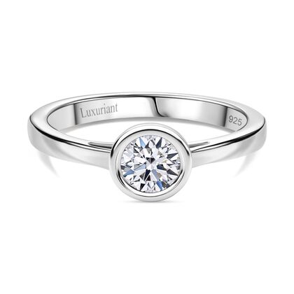 LUXURIANT DIAMOND - Lab Grown Diamant SI-GH SGL zertifiziert Ring 925 Silber rhodiniert (Gr&ouml;&szlig;e 21.00) ca. 0.50 ct