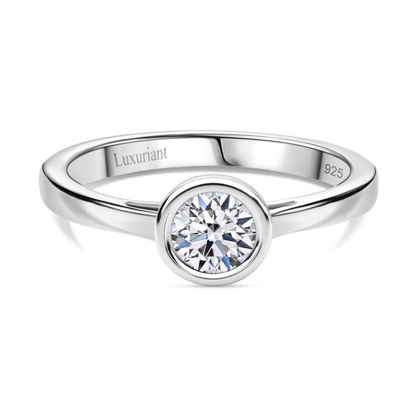 LUXURIANT SGL zertifizierter SI-GH Labor Diamant Ring, 925 Silber rhodiniert - 0,50 ct.