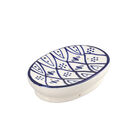 3er-Set Keramik-Zubehör für Badezimmer, Blau und Weiß image number 4