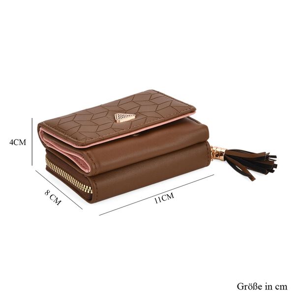 PU-Geldbörse mit RFID-Schutz, 11x8x4cm, Braun image number 9