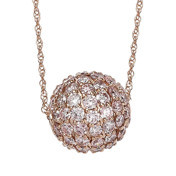 Rosa Diamant SI Schmuckset 585 Gold ca. 2.00 ct