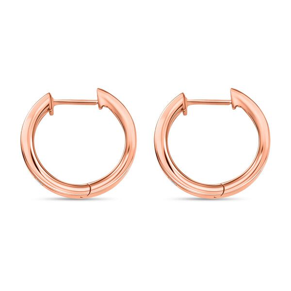 LUXURIANT SI-GH Labor Diamant Creolen, 925 Silber mit Ros&eacute;gold E-Beschichtung - 0,33 ct. image number 4