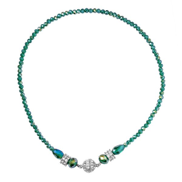 Neongr&uuml;nes und wei&szlig;es Kristall-Schmuckset - 247 ct. image number 6