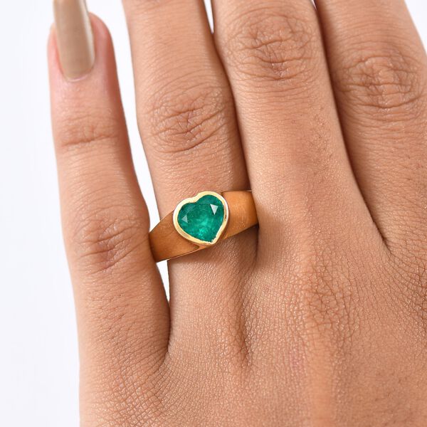 D'Joy Smaragd Triplett Quarz Ring - 2,18 ct. image number 2