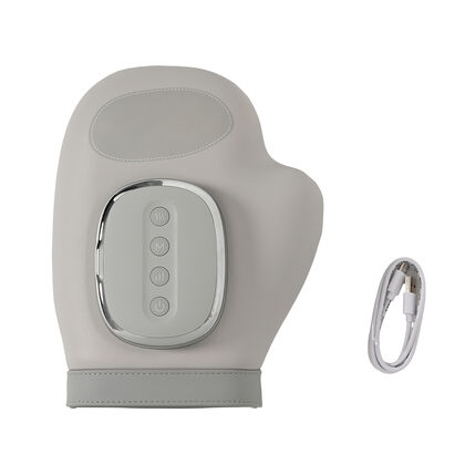 Kabelloser Handmassage-Handschuh aus ABS und Leder, 19 x 24,5 x 10 cm, Grau