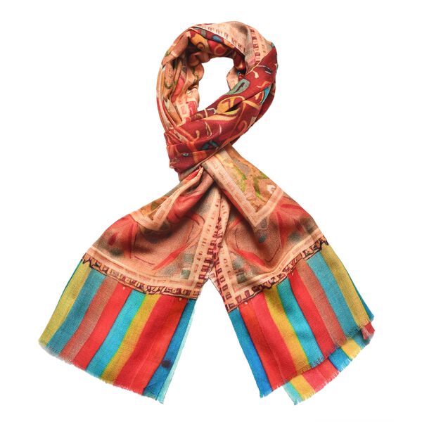 LA MAREY Schal aus 100% Premium-Kaschmir mit Digitaldruck, 70x200 cm, Paisley image number 8