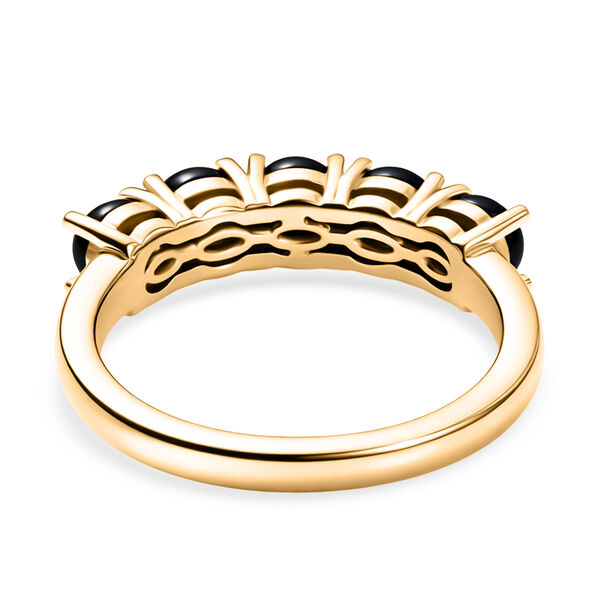 EverTrue AA schwarzer Glasachat Ring - 1,25 ct. image number 5