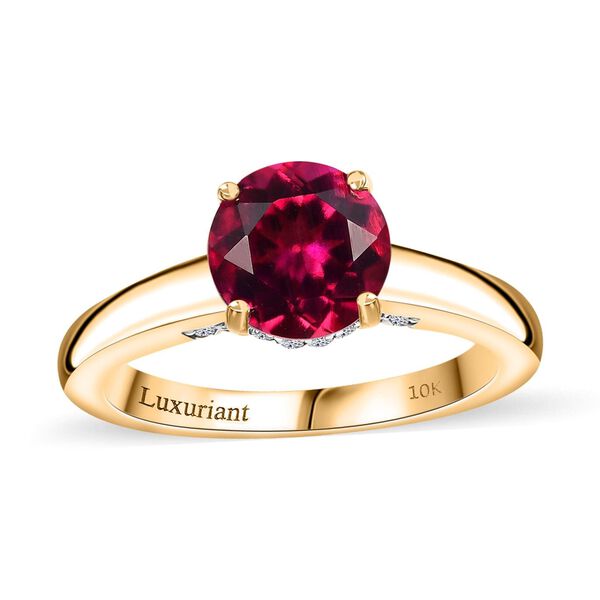 LUXURIANT DIAMOND- zertifiziert und gepr&uuml;ft AAA Labor Bixbit und Labor Diamant Ring in 417 Gold - 2,71 ct.