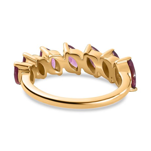 Rhodolith Granat Ring 925 Silber Gelbgold Vermeil (Gr&ouml;&szlig;e 17.00) ca. 2,14 ct image number 6