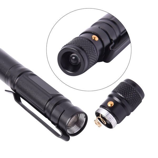 4 in 1 Multifunktionswerkzeug-Stift aus Aluminiumlegierung, Schwarz image number 6