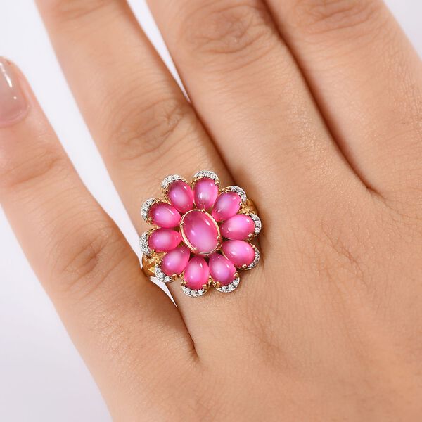 Maulbeer Mondstein und Zirkon Ring - 5,62 ct. image number 2