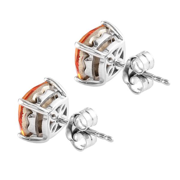 LUSTRO STELLA - &ouml;sterreichische Astral Rosa Kristall-Ohrstecker, 925 Silber platiniert ca. 4,56 ct image number 2